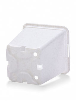 Цена за 24 шт. Горшок для рассады, 500 мл 9*9*10 см, (фасовка 6 шт) Белый