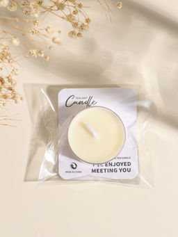 Цена за 3 шт. Чайная свеча ароматическая «Круглая» белая, роза, 3.8×3.8×1.8 см