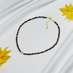 Колье из Агата со вставкой "клевер" 43 см +