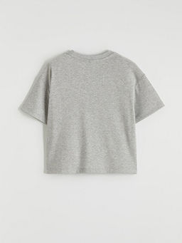 Bisiklet Yaka Pencere Detayl? K?z ?ocuk Ti??rt