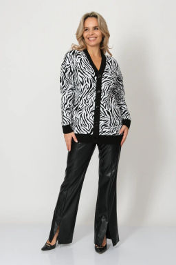 Жакет В 1881/черно-белый