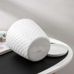 Горшок для цветов с поддоном «Петропласт. Ротанг», 2 л, пластиковый, белый