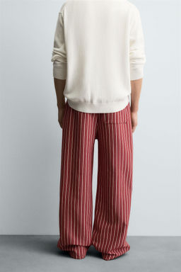 STRIPED RELAXED FIT TROUSERS - Zara фото 3