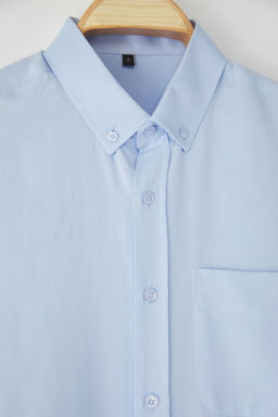 TRENDYOL MAN Mavi Regular Fit Oxford Kolay Utulenebilir Erkek Gomlek TMNSS25GO00079 - Trendyolmilla фото 8