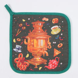 Прихватка Этель Самовар 19х19 см, 100% хл, ватин 250 г/м2  фото 2