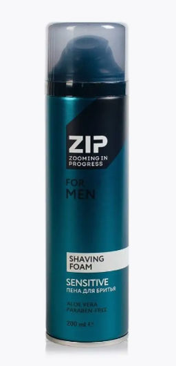 ZIP пена д/бритья 200мл Sensitive