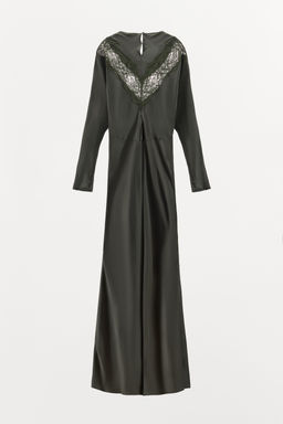 BATWING LACE SATIN DRESS - Zara фото 7