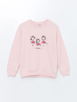 Bisiklet Yaka K?z ?ocuk Sweatshirt