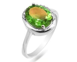Кольцо из серебра султанит, Даллас