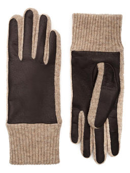 Перчатки женские ш+каш. TOUCH IS01550 coffee/beige - Labbra фото 2