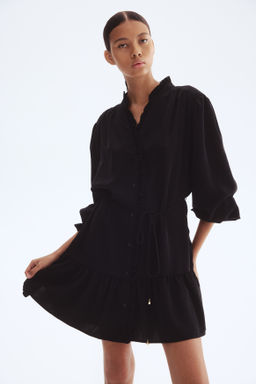 Vestido camisero con ribetes de volante - H&m фото 2