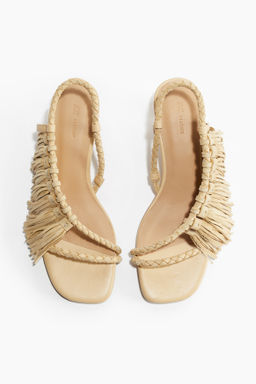 Sandalias de tac?n con flecos - H&m фото 3