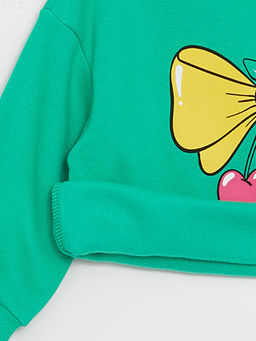 Bisiklet Yaka Bask?l? K?z Bebek Sweatshirt - Waikiki фото 3