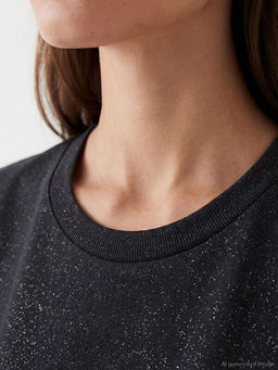 Bisiklet Yaka Desenli Bluz