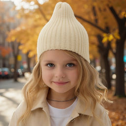 Шапка детская MINAKU, цвет пудровый, размер 50-52