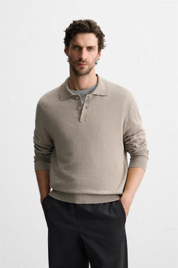 TEXTURED COTTON KNIT POLO SHIRT - Zara фото 2