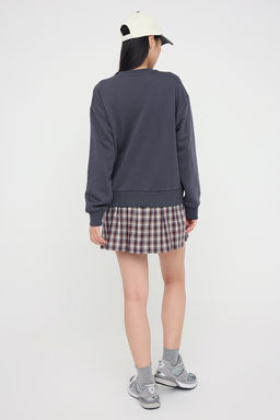 Murdum Kal?n Sardonsuz Oversize/Genis Kesim Bisiklet Yaka Orme Sweatshirt TWOAW26SW00028 - Trendyolmilla фото 8