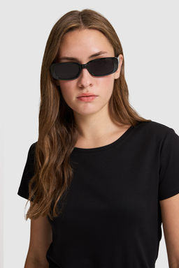 Kad_n Siyah Bisiklet Yaka Basic Ti__rt - U.s. polo assn фото 2