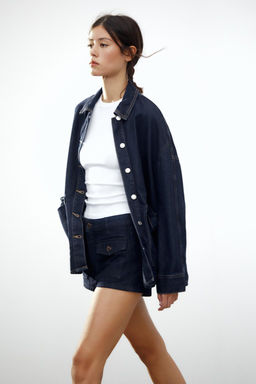 TRF OVERSIZE DENIM OVERSHIRT - Zara фото 5