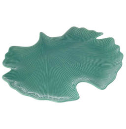 Блюдо-листок гинкго Мадагаскар, светло-зеленое, 35 х 29 см - Easy life фото 3