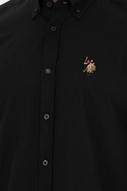 Мужская черная базовая рубашка с длинным рукавом - U.s. polo assn фото 7