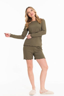 Костюм (футболка+шорты) М32146ВШа Хаки - Елена фото 3