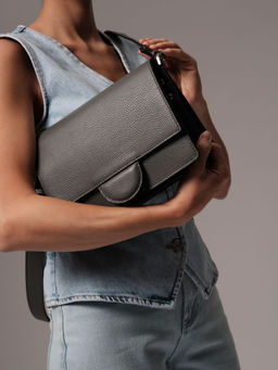 Сумка кожаная через плечо Deboro 30574 хромо