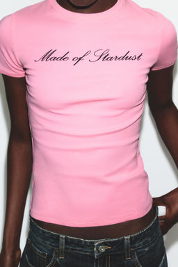 CAMISETA TEXTO / Rosa - Zara фото 2