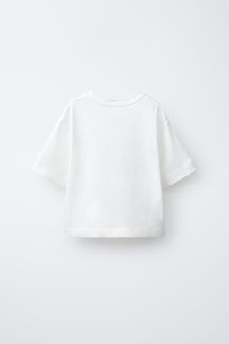 CAMISETA TEXTO STRASS / Blanco - Zara фото 2