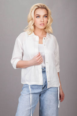Блузка Лён 4387/01/Белый