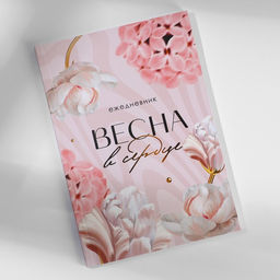 Подарочный набор ежедневник, блок бумаги и ручка 8 марта