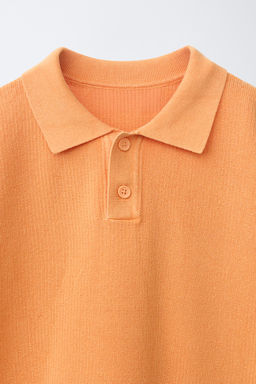 POLO LISO ESTRUCTURA / Naranja - Zara фото 3
