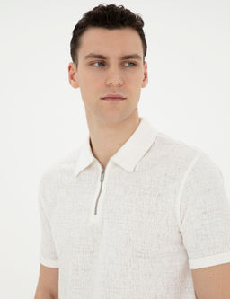 Ekru Slim Fit Ti__rt