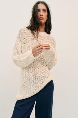 JERSEY OVERSIZE PUNTO BAJO ASIM?TRICO / crudo-blanco - Zara фото 2