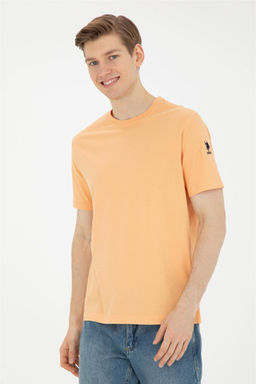 Мужская оранжевая базовая футболка