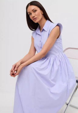 Платье хлопок OD-796-3 сиреневое OD-796-3