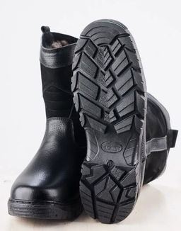 Мини-монголки мужские черные, литая подошва натуральная кожа - Мирунт фото 28