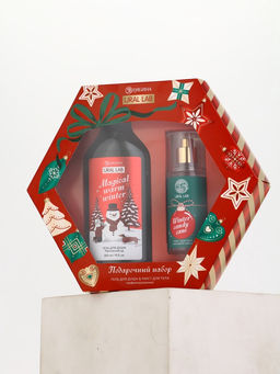 Подарочный набор Happy New Year: гель для душа и мист для тела, красный, URAL LAB