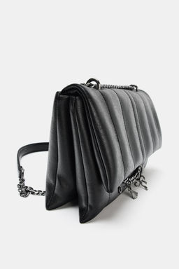 QUILTED CROSSBODY BAG WITH CHARMS - Zara фото 6
