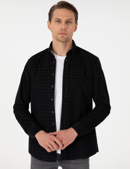 Siyah Regular Fit Uzun Kollu G_mlek