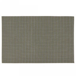 Салфетка под горячее (термосалфетка) Рогожка 30х45см ПВХ, серебро/зеленый (Китай)