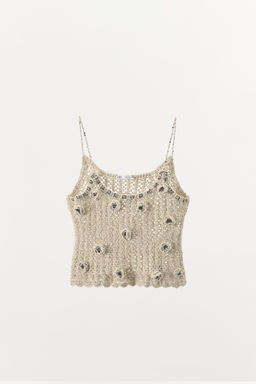 LIMITED EDITION CROCHET TOP WITH RAISED FLOWERS - Zara фото 3