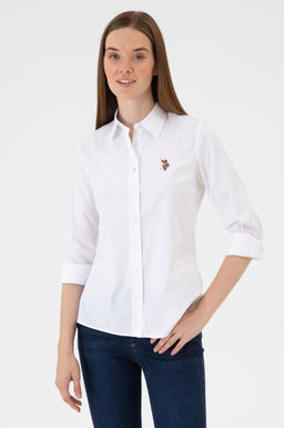 Kad_n Beyaz Uzun Kollu Basic G_mlek Sepette S_rpriz _ndirim - U.s. polo assn фото 3