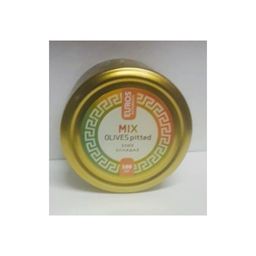 Микс из оливок Халкидики и Каламата без косточки, ст.банка, 100г