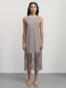 Платье в полоску с бахромой / Zarina  фото 3