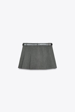 SKIRT TROUSERS WITH DARTED WAIST AND BELT - Zara фото 2