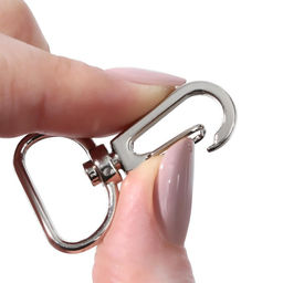 Карабин металлический, 40×25 мм / 21×2 мм, 10 шт., цвет серебряный