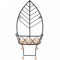 Цена за 2 шт. Ключница настенная металлическая "ЛОФТ ВОСТ", лантана, цвет чёрный, 19.5*10*41см (коробка)