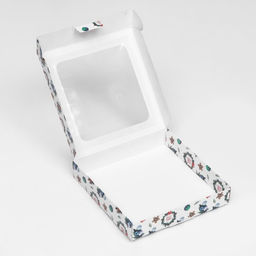 Цена за 5 шт. Коробка подарочная новогодняя складная «Праздничный гость», 16×16×3 см