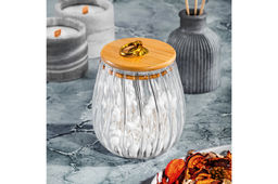 Банка стеклянная 650 мл 10,5*10,5*13 см с деревянной крышкой с силиконовым уплотнителем - Elan gallery фото 13